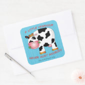 Ein bisschen Veganismus hat nie jemandem am Aufkle Quadratischer Aufkleber (Umschlag)