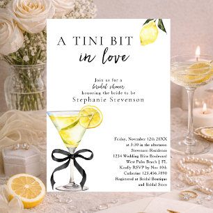 Ein bisschen verliebt Lemon Martini Brautparty Einladung