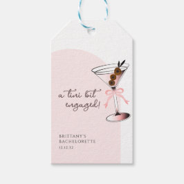 Ein bisschen verlobt Martini Pink Bachelorette Geschenkanhänger