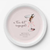 Ein bisschen verlobt Martini Pink Bachelorette Pappteller (Vorderseite)