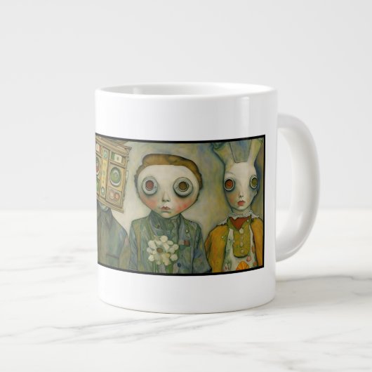 Ein bisschen verrückt Jumbo-Tasse (Vorderseite Rechts)