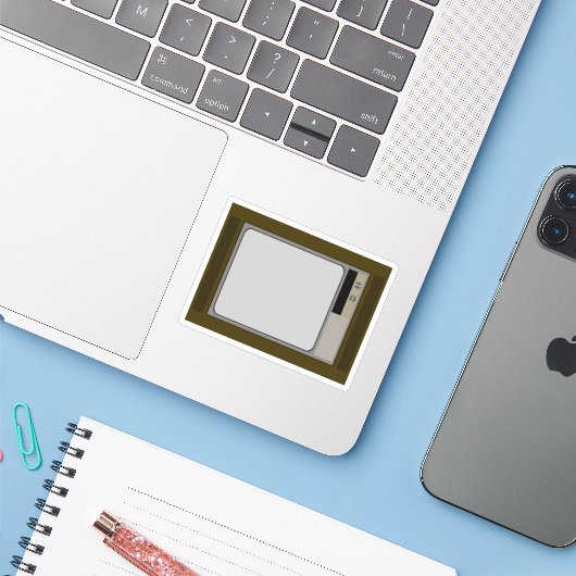 Ein bisschen vom 60er. aufkleber (Laptop mit iPhone)