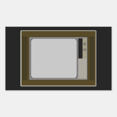 Ein bisschen vom 60er. rechteckiger aufkleber (Vorderseite)