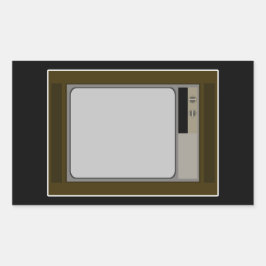 Ein bisschen vom 60er. rechteckiger aufkleber