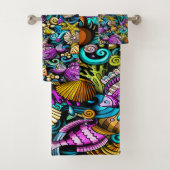 Ein bisschen vom Set mit Farbtupfer am Strand (Insitu)