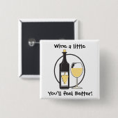 Ein bisschen Wein Button (Vorne & Hinten)