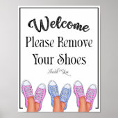 Ein Bitte Schuhe Entfernen Schild (Vorne)