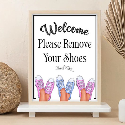 Ein Bitte Schuhe Entfernen Schild