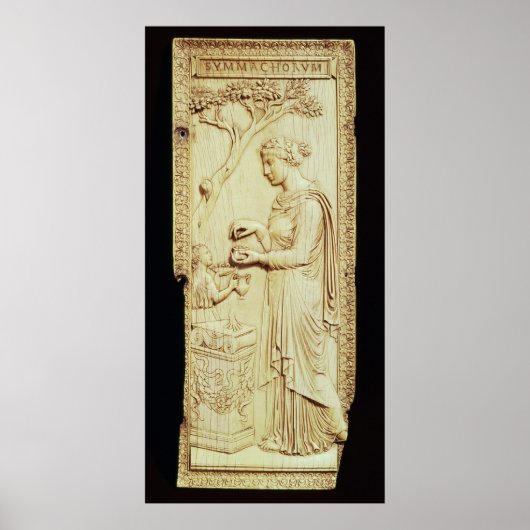 Ein Blatt des Symmachi-Diptychs Poster (Vorne)