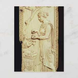 Ein Blatt des Symmachi-Diptychs Postkarte