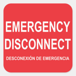 Ein Blatt mit sechs Nottrennzeichen Quadratischer Aufkleber