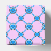Ein blau weisses Herz Geschenkschachtel (Oben)