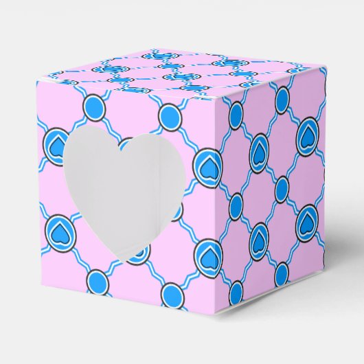Ein blau weisses Herz Geschenkschachtel (Vorderseite)