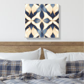 ein blau-weißes Muster Leinwanddruck (Insitu (Schlafzimmer))
