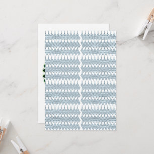 ein blau-weißes Muster mit weißem Hintergrund Einladung