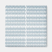 ein blau-weißes Muster mit weißem Hintergrund Magnet (Vorne)