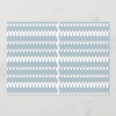 ein blau-weißes Muster mit weißem Hintergrund Programm (Rückseite)