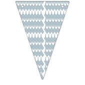 ein blau-weißes Muster mit weißem Hintergrund Wimpelkette (Dritte Fahne)