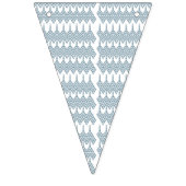 ein blau-weißes Muster mit weißem Hintergrund Wimpelkette (Zweite Fahne)