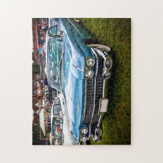Ein blauer 1959 Cadillac Eldorado Biarritz. Puzzle (Vertikal)