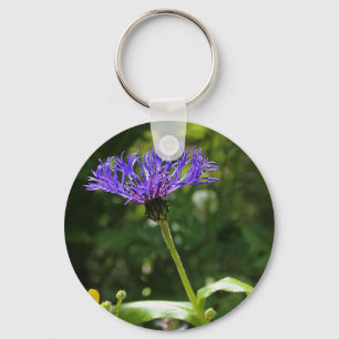 Ein blauer Cornflower Schlüsselanhänger