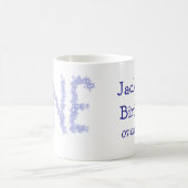 Ein blauer Glitzer Junge, modern 1. Geburtstag Kaffeetasse (Mittel)