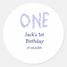 Ein blauer Glitzer Junge, modern 1. Geburtstag