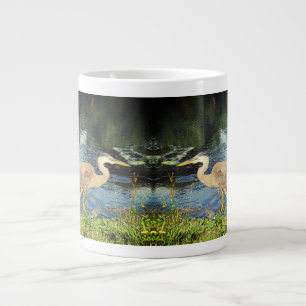Ein blauer Held und ein Kaninchen Jumbo-Tasse