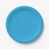 ein blauer Hintergrund mit einer schwarz-weißen Ka Pappteller (Vorderseite)