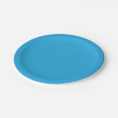 ein blauer Hintergrund mit einer schwarz-weißen Ka Pappteller (Schrägansicht)