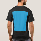 ein blauer Hintergrund mit einer schwarz-weißen Ka T-Shirt (Rückseite)