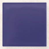 ein blauer Hintergrund mit einer Uhr darauf Glasuntersetzer (Vorderseite)