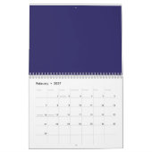 ein blauer Hintergrund mit einer Uhr darauf Kalender (Feb 2027)