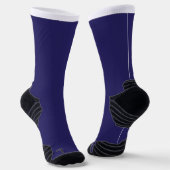 ein blauer Hintergrund mit einer Uhr darauf Socken (Gewinkelt)