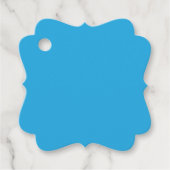 ein blauer Hintergrund mit Geschenkanhänger (Vorderseite)