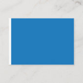 ein blauer Hintergrund mit Platzkarte (Rückseite)