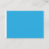 ein blauer Hintergrund mit Platzkarte (Vorderseite)