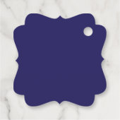 ein blauer Hintergrund mit Uhr Geschenkanhänger (Rückseite)