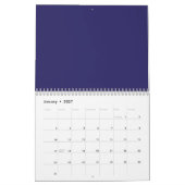 ein blauer Hintergrund mit Uhr Kalender (Jan 2027)