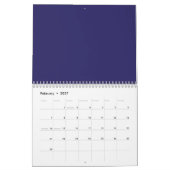 ein blauer Hintergrund mit Uhr Kalender (Feb 2027)