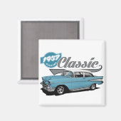 Ein blauer Klassiker Magnet (Vorderseite/Rückseite)