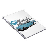 Ein blauer Klassiker Notizblock (Rechte Seite)