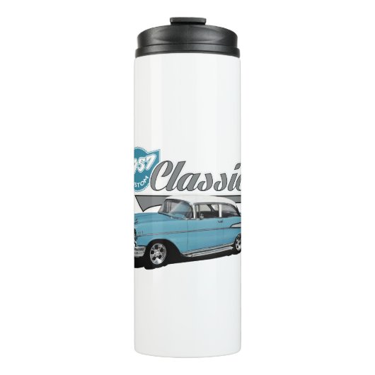 Ein blauer Klassiker Thermosbecher (Vorderseite)