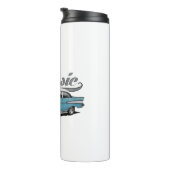 Ein blauer Klassiker Thermosbecher (Nach rechts gedreht)