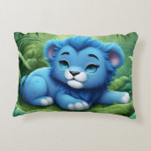 Ein blauer Löwengürtel im Dschungelkissen Dekokissen (Rückseite)