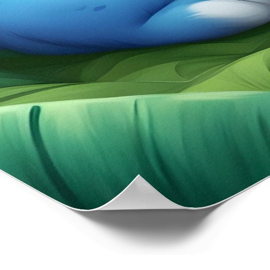 Ein blauer Löwengürtel im Dschungelposter Poster (Ecke)