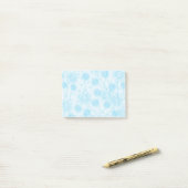 Ein blauer Löwenzahn Post-it Klebezettel (Auf Schreibtisch)