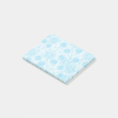 Ein blauer Löwenzahn Post-it Klebezettel (angewinkelt)
