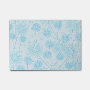 Ein blauer Löwenzahn Post-it Klebezettel