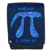 Ein blauer PU-Symbol-Mathe-Aussenseiter zurück zu Rucksack (Vorderseite)